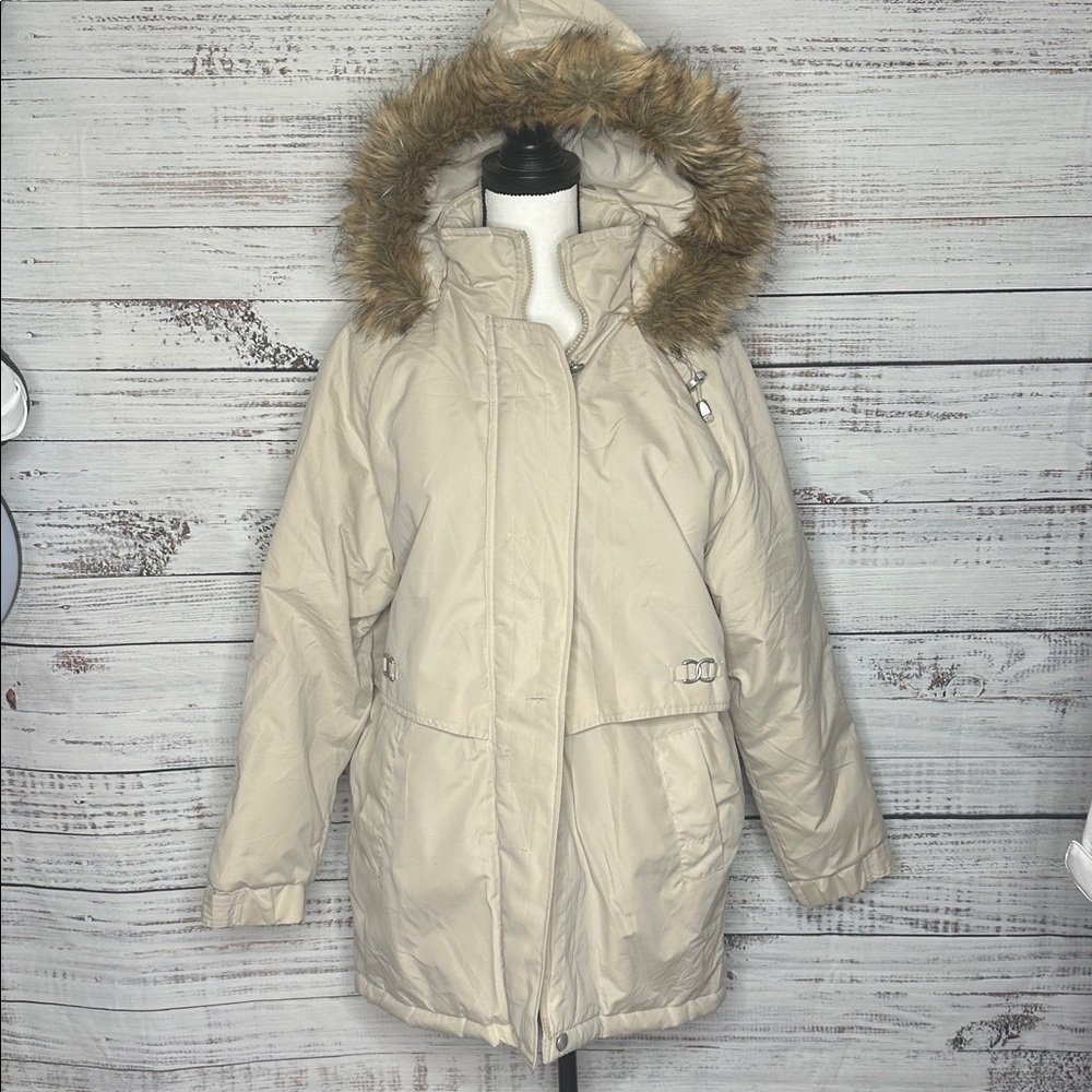 Totes NWOT Women's Beige Hooded Puffer Coat